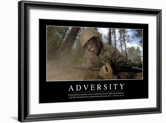 Adversity: Inspirational Quote and Motivational Poster-null-Framed Photographic Print