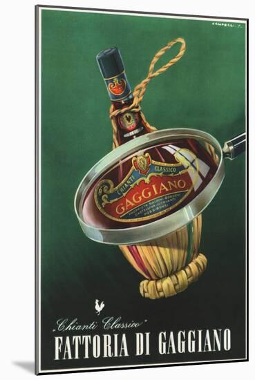 Advert, Chianti 1956-null-Mounted Art Print