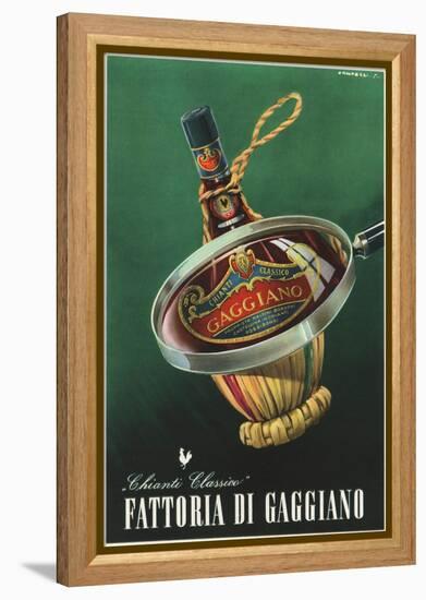 Advert, Chianti 1956-null-Framed Stretched Canvas