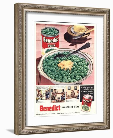 Advert for 'Benedict' Peas-null-Framed Giclee Print