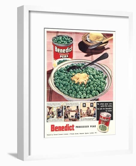 Advert for 'Benedict' Peas-null-Framed Giclee Print