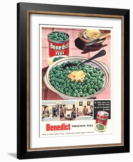 Advert for 'Benedict' Peas-null-Framed Giclee Print