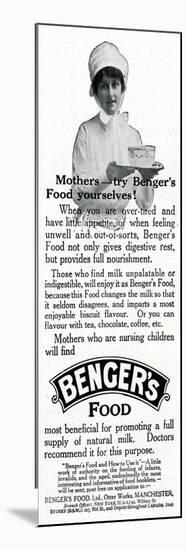 Advert for Benger Food for Mother's and Babies 1916-null-Mounted Art Print