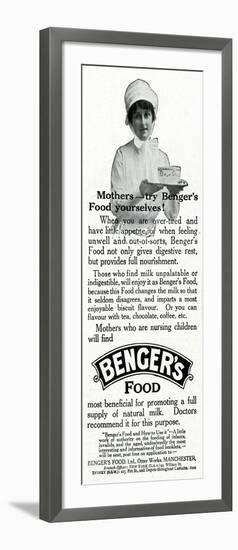 Advert for Benger Food for Mother's and Babies 1916-null-Framed Art Print
