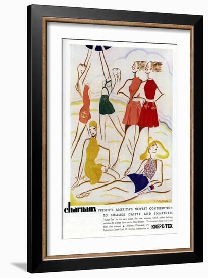 Advert for Charnaux Women's Beachwear 1935-null-Framed Art Print