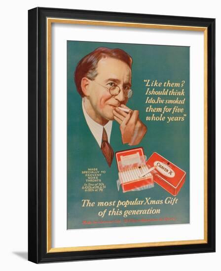 Advert for Craven 'A' Cigarettes, 1927-null-Framed Giclee Print