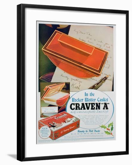 Advert for Craven 'A' Cigarettes, 1936-null-Framed Giclee Print