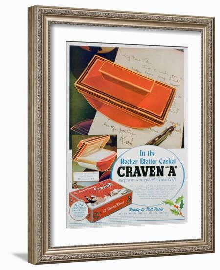 Advert for Craven 'A' Cigarettes, 1936-null-Framed Giclee Print