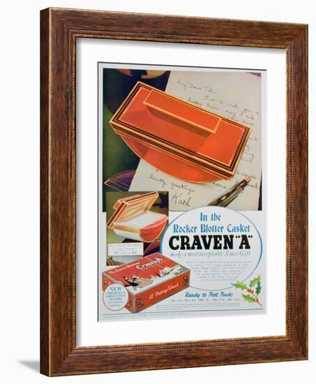 Advert for Craven 'A' Cigarettes, 1936-null-Framed Giclee Print