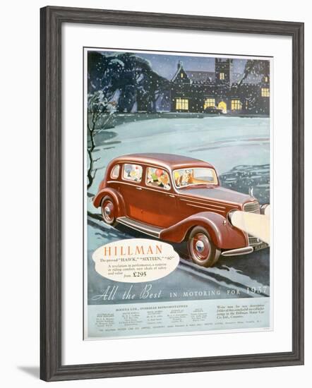 Advert for Hillman Motor Cars, 1936-null-Framed Giclee Print