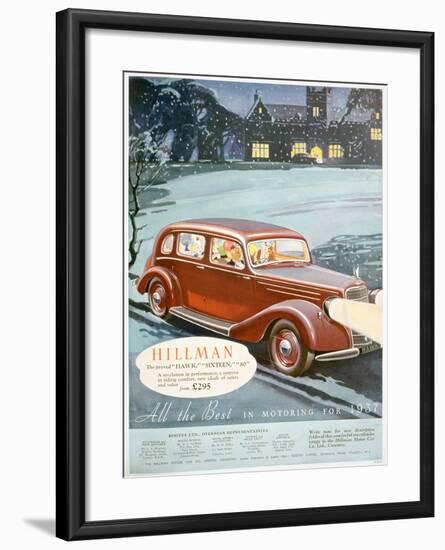 Advert for Hillman Motor Cars, 1936-null-Framed Giclee Print