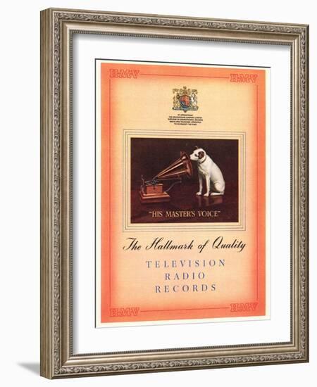 Advert for 'His Master's Voice', Illustration from the 'South Bank Exhibition' Catalogue-English-Framed Giclee Print