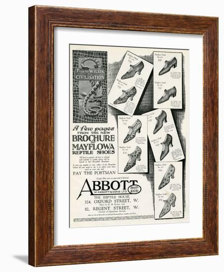 Advert for Mayflowa Reptile Women Shoes-null-Framed Art Print