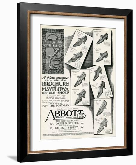 Advert for Mayflowa Reptile Women Shoes-null-Framed Art Print