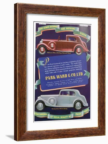 Advert for Park Ward and Co Car Coachwork, 1937-null-Framed Giclee Print