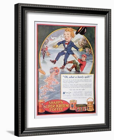 Advert for Sharp's Super-Kreem Toffee, 1923-null-Framed Giclee Print