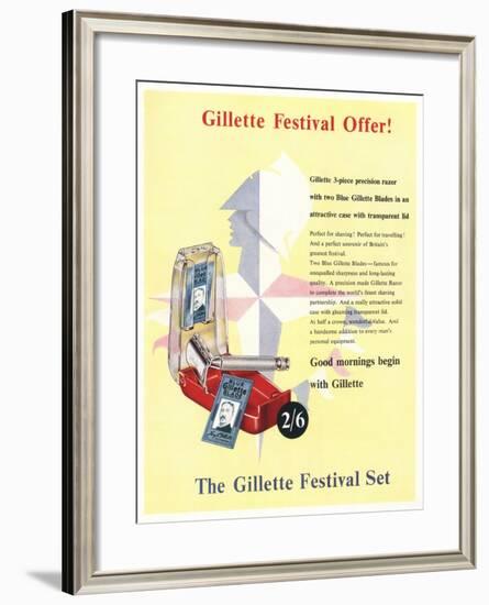 Advert for the Gillette Festival Set-null-Framed Giclee Print