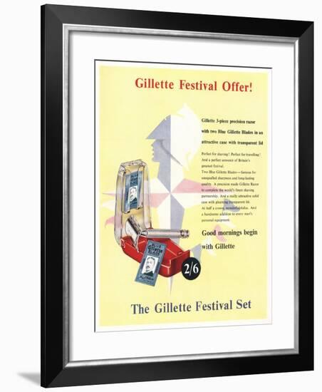 Advert for the Gillette Festival Set-null-Framed Giclee Print