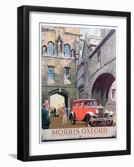 Advert for the Morris Oxford Motor Car, 1930-null-Framed Giclee Print