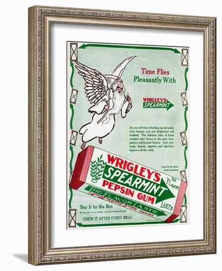 Advert for Wrigley's Spearmint Pepsin Gum, 1913-null-Framed Giclee Print