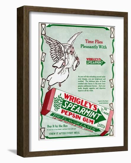 Advert for Wrigley's Spearmint Pepsin Gum, 1913-null-Framed Giclee Print