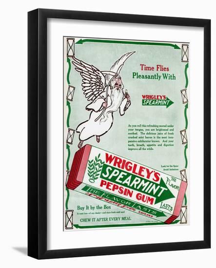 Advert for Wrigley's Spearmint Pepsin Gum, 1913-null-Framed Giclee Print