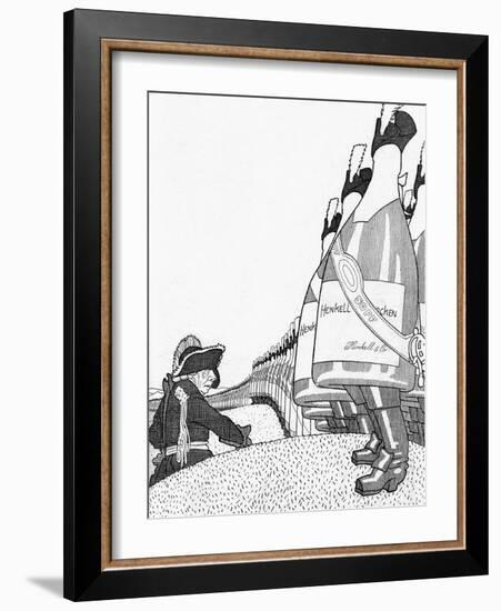 Advert, Henkell Champagne-Olaf Gulbransson-Framed Art Print