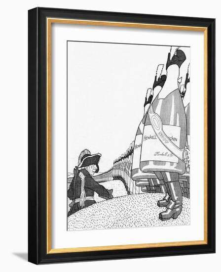 Advert, Henkell Champagne-Olaf Gulbransson-Framed Art Print