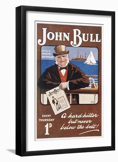 Advert, John Bull 1906-null-Framed Art Print
