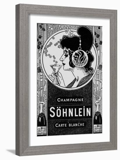 Advert, Sohnlein Champagn-null-Framed Art Print