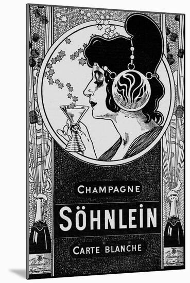 Advert, Sohnlein Champagn-null-Mounted Art Print