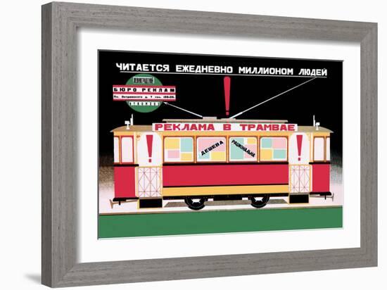 Advertise on the Tram-Dmitri Bulanov-Framed Art Print