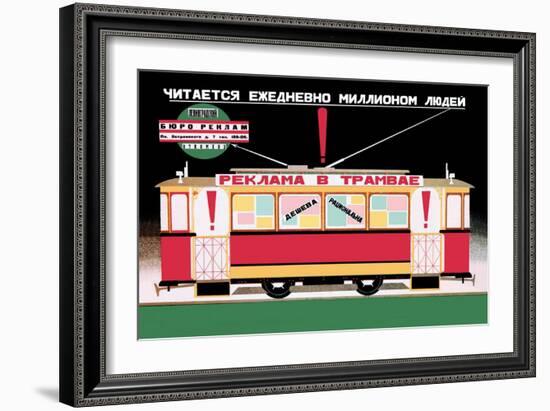 Advertise on the Tram-Dmitri Bulanov-Framed Art Print