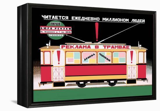 Advertise on the Tram-Dmitri Bulanov-Framed Stretched Canvas