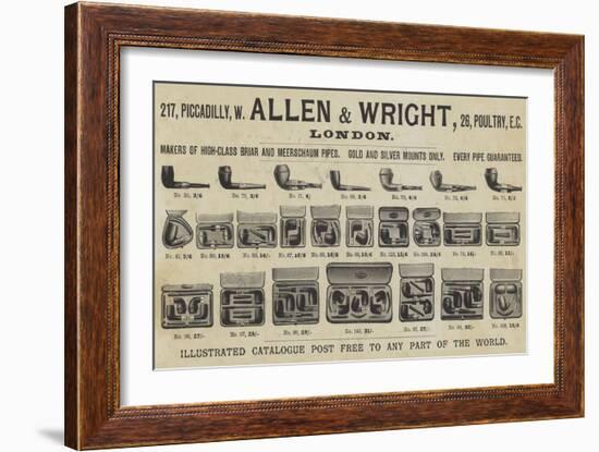 Advertisement, Allen and Wright-null-Framed Giclee Print