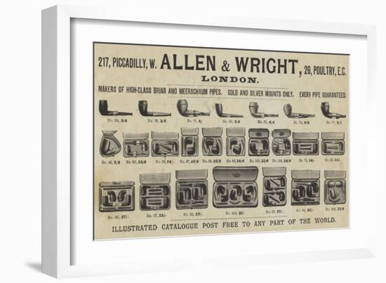 Advertisement, Allen and Wright-null-Framed Giclee Print