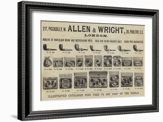 Advertisement, Allen and Wright-null-Framed Giclee Print