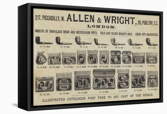Advertisement, Allen and Wright-null-Framed Premier Image Canvas