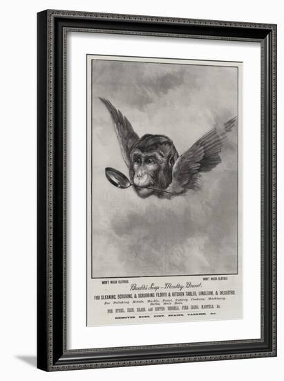 Advertisement, Brooke's Soap-null-Framed Giclee Print