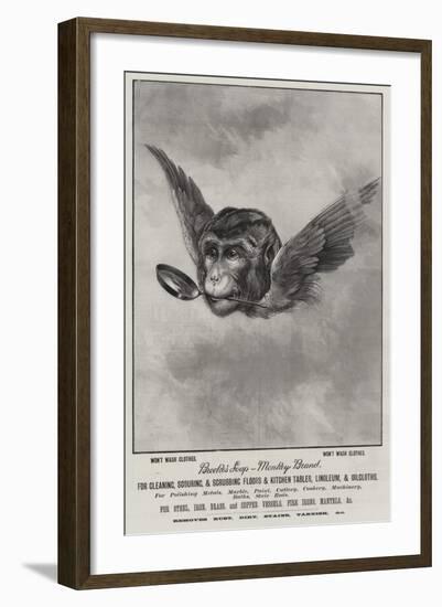 Advertisement, Brooke's Soap-null-Framed Giclee Print