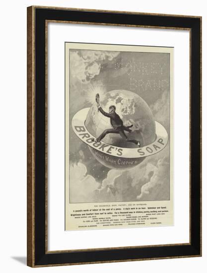 Advertisement, Brooke's Soap-null-Framed Giclee Print