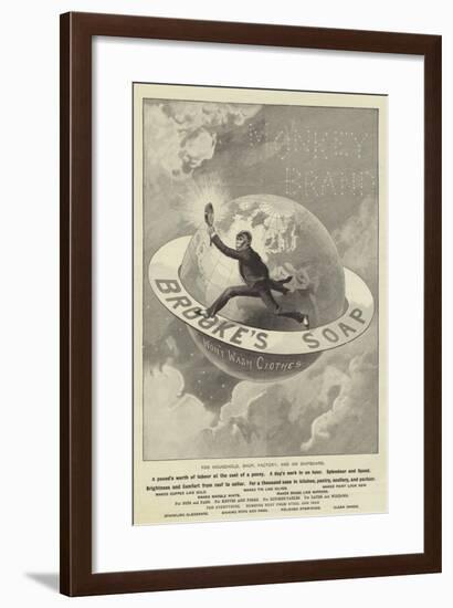 Advertisement, Brooke's Soap-null-Framed Giclee Print