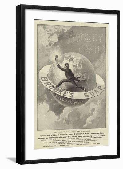 Advertisement, Brooke's Soap-null-Framed Giclee Print