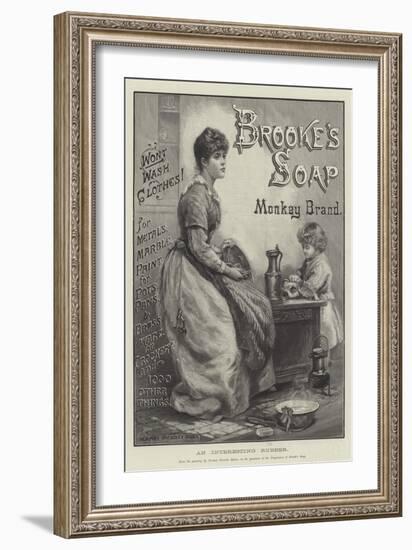 Advertisement, Brooke's Soap-Norman Prescott Davies-Framed Giclee Print