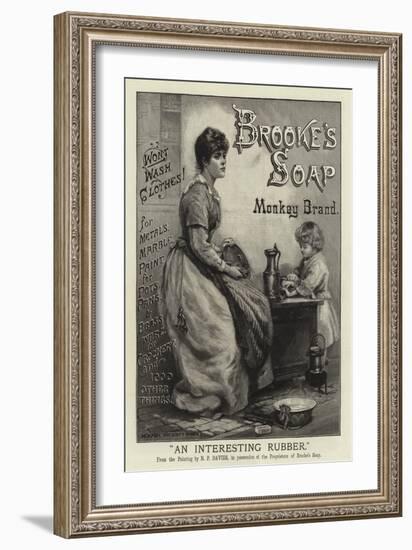 Advertisement, Brooke's Soap-Norman Prescott Davies-Framed Giclee Print