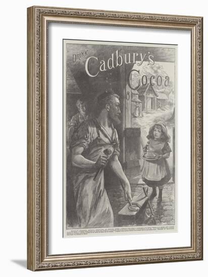 Advertisement, Cadbury's Cocoa-John-bagnold Burgess-Framed Giclee Print