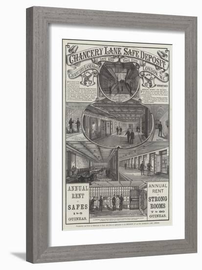 Advertisement, Chancery Lane Safe Deposit-Frank Watkins-Framed Giclee Print