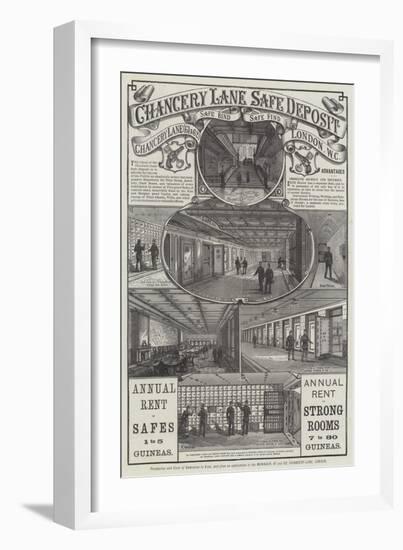 Advertisement, Chancery Lane Safe Deposit-Frank Watkins-Framed Giclee Print