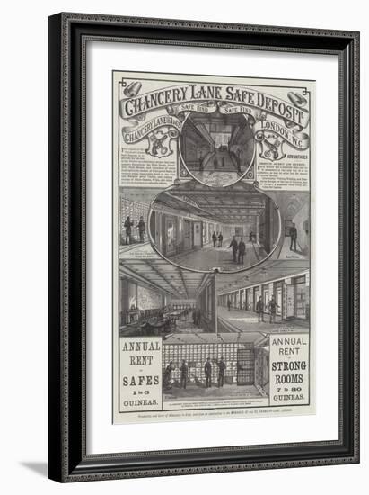 Advertisement, Chancery Lane Safe Deposit-Frank Watkins-Framed Giclee Print