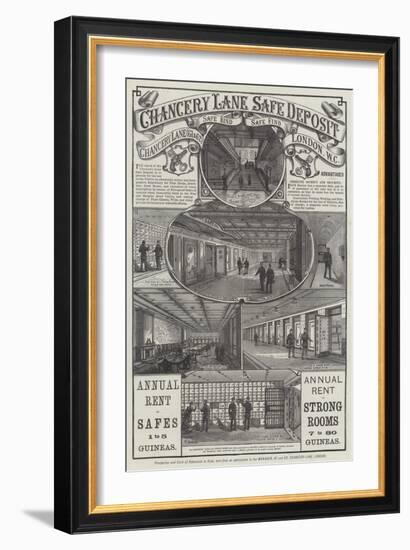 Advertisement, Chancery Lane Safe Deposit-Frank Watkins-Framed Giclee Print